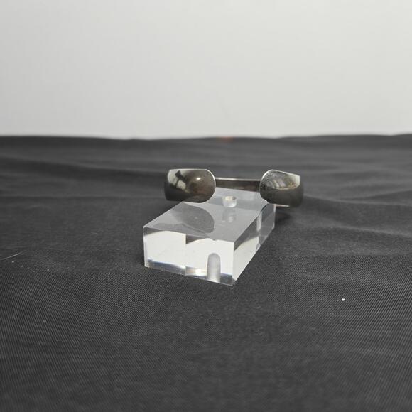 Smibo Norway Sterling Silver Engraved Cuff Bracelet Vintage Scandinavian - Picture 4 of 9